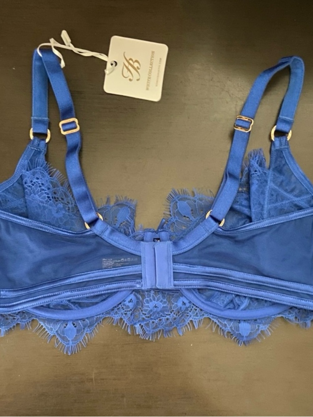 NWT Honey Birdette 36H Cobalt Blue Elsie Bra - Picture 5 of 6